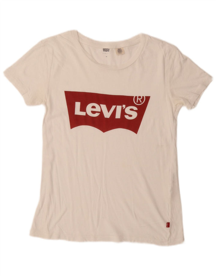 LEVI'S Mens Graphic T-Shirt Top XS White
