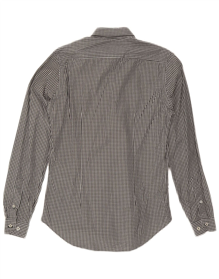 Zara Slim Fit skjorte til mænd, lille sort Gingham