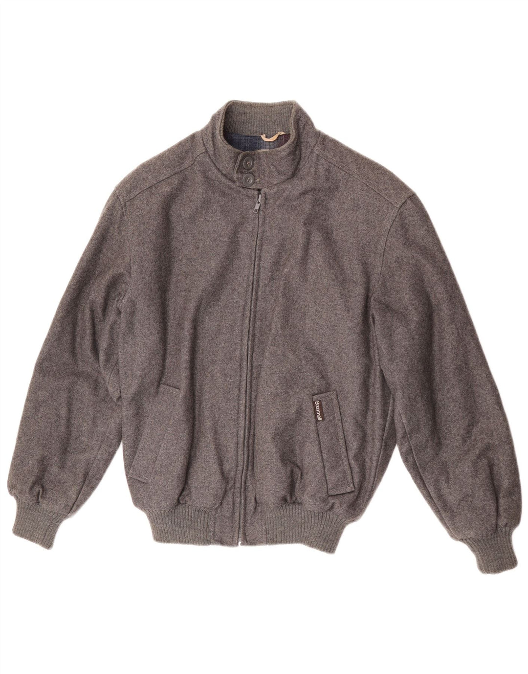 Brummell Herre Bomber Bomber Jacket IT 48 Medium Grå Uld