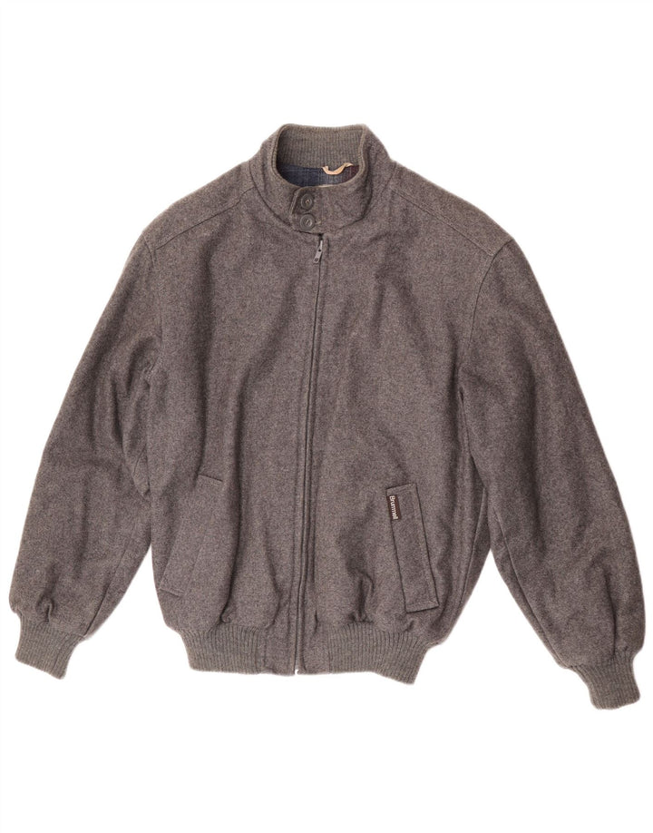 Brummell Herre Bomber Bomber Jacket IT 48 Medium Grå Uld
