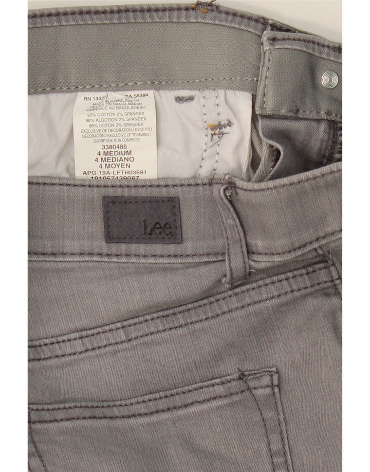 LEE Womens Regular Fit Mid Rise Capri Jeans US 4 Small W27 L22 Grey Cotton Vintage Lee and Second-Hand Lee from Messina Hembry 
