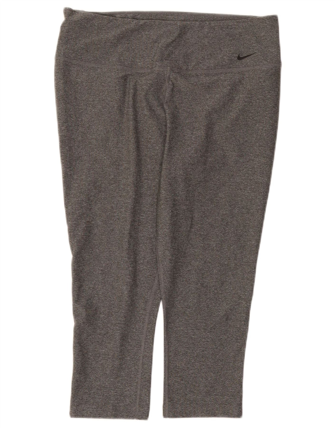 Nike Dame Dri Fit Capri Leggings UK 16 Large Grå Polyester