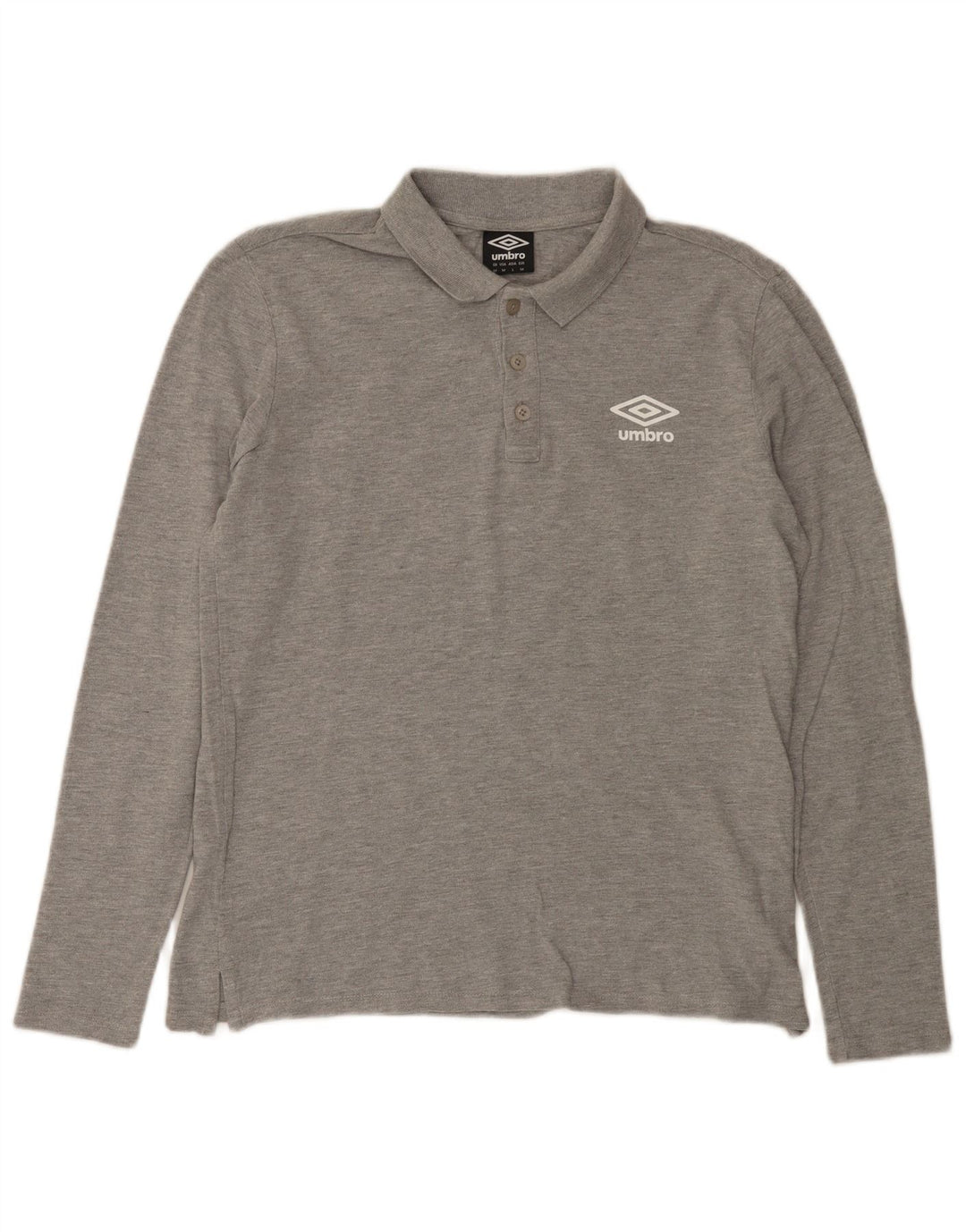 UMBRO Langærmet poloshirt til mænd mellemgrå bomuld