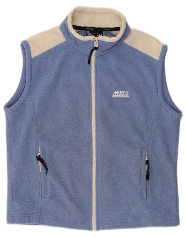 Musto Boys Fleece Gilet 11-12 Years Medium Blue Colourblock Polyester