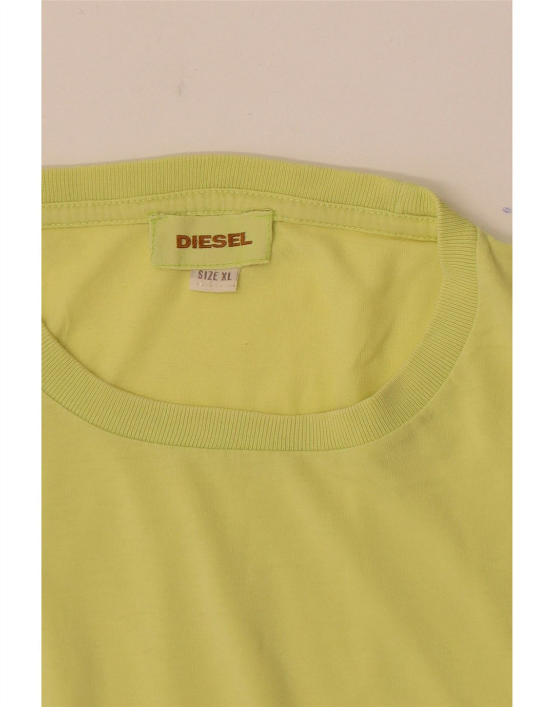 Diesel Herre T-Shirt Top XL Gul