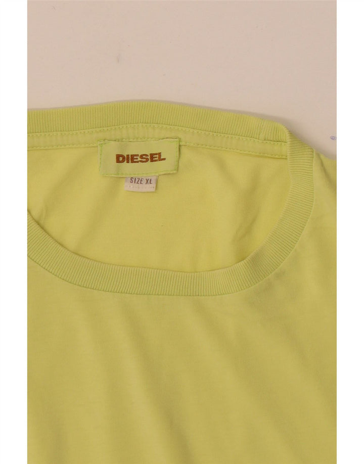 Diesel Herre T-Shirt Top XL Gul