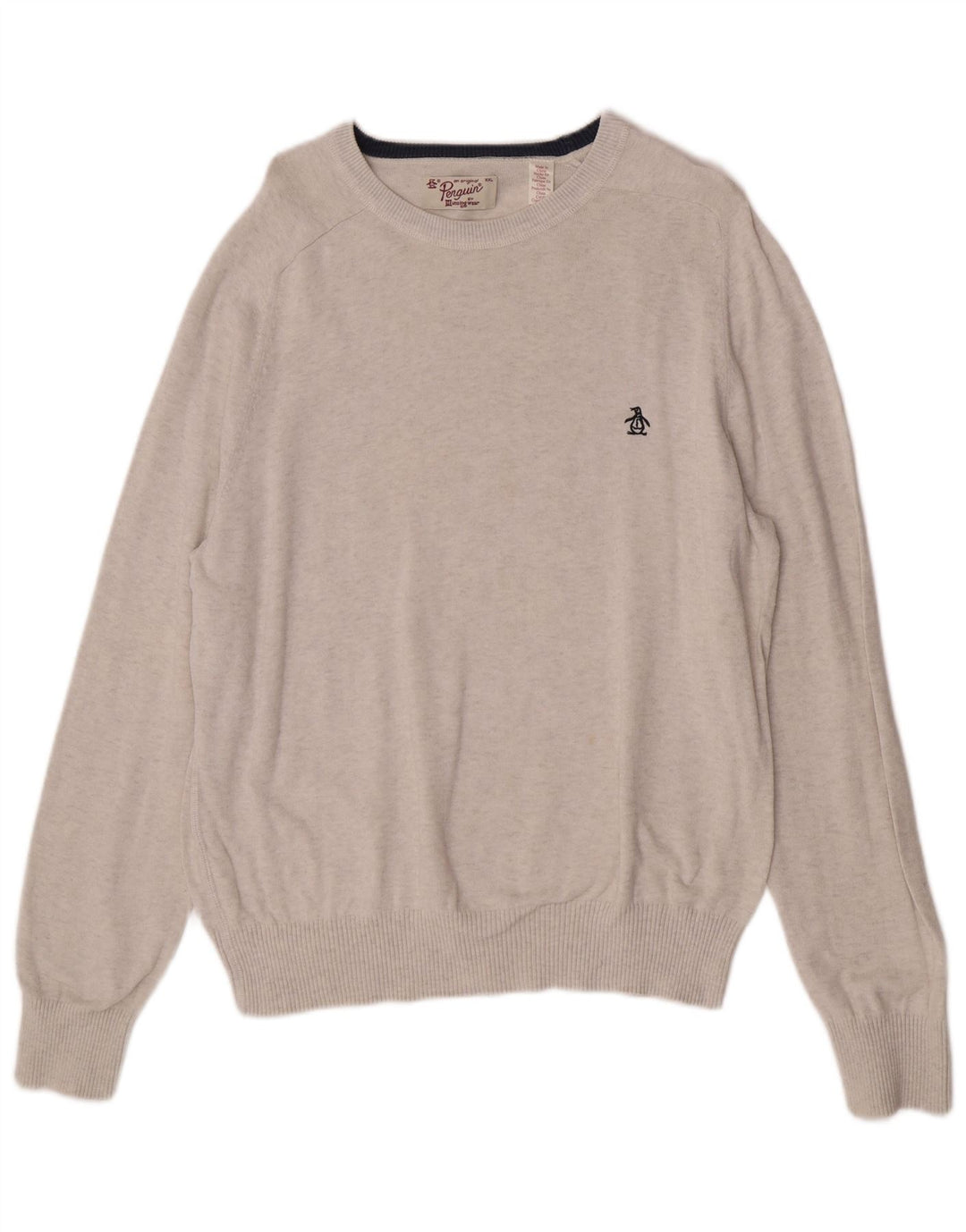 Penguin Herre Boat Neck Jumper Sweater 2XL Grå Bomuld
