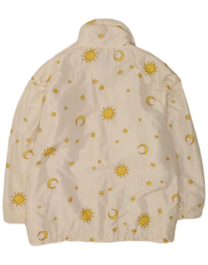 Carson Dame Grafisk Pullover Windbreaker Jacket EU 40 Medium White