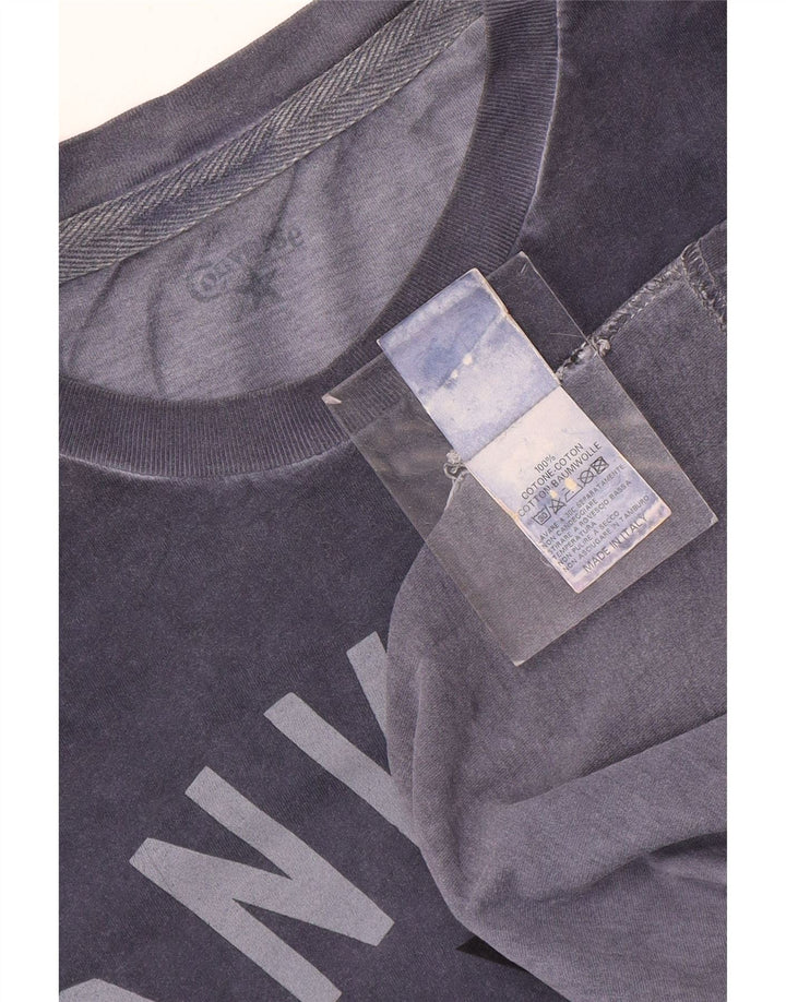 Converse Herre grafisk T-shirt Top Medium Marineblå Bomuld