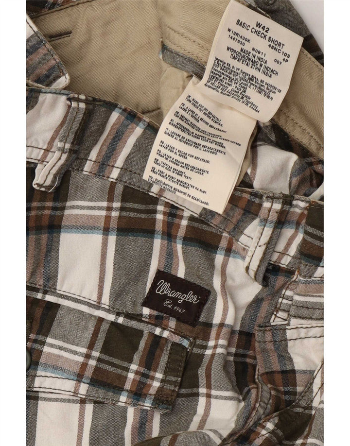 Wrangler Herre Cargo Shorts W42 2XL Flerfarvet ternet bomuld