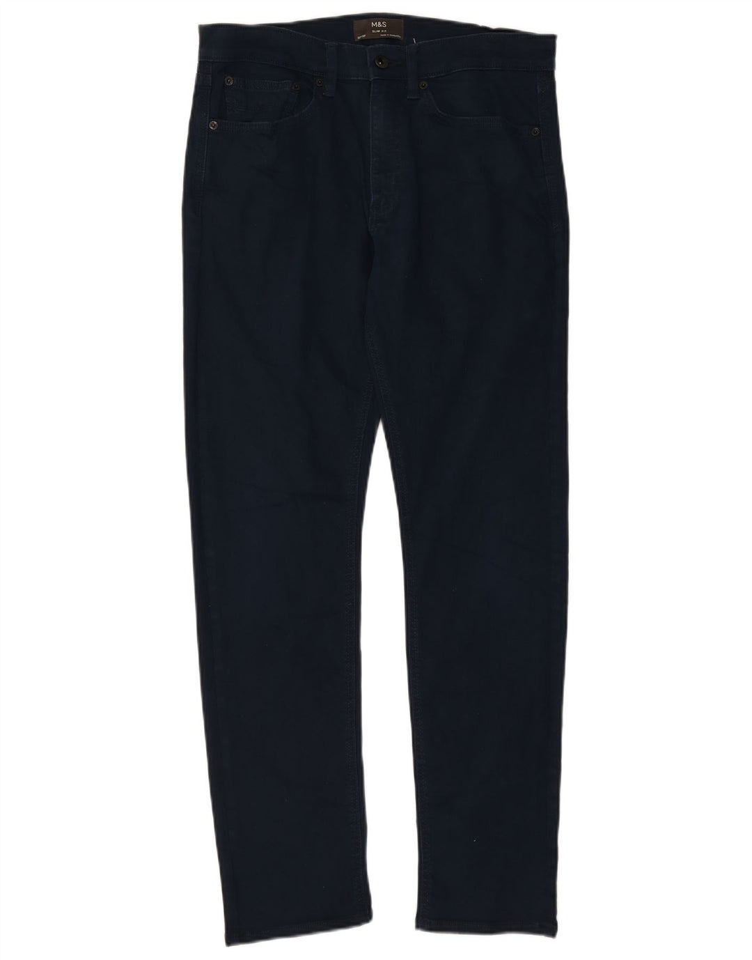 Marks & Spencer Herre Slim Jeans W32 L31 Blå Bomuld