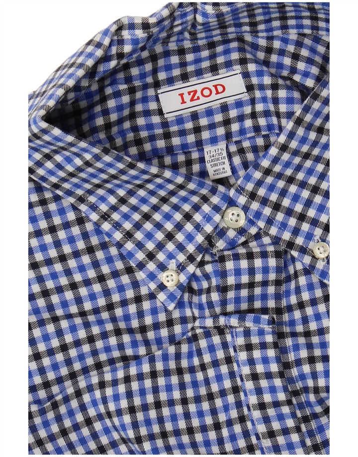 Izod Herreskjorte str. 17 17 1/2 XL Blå ternet bomuld