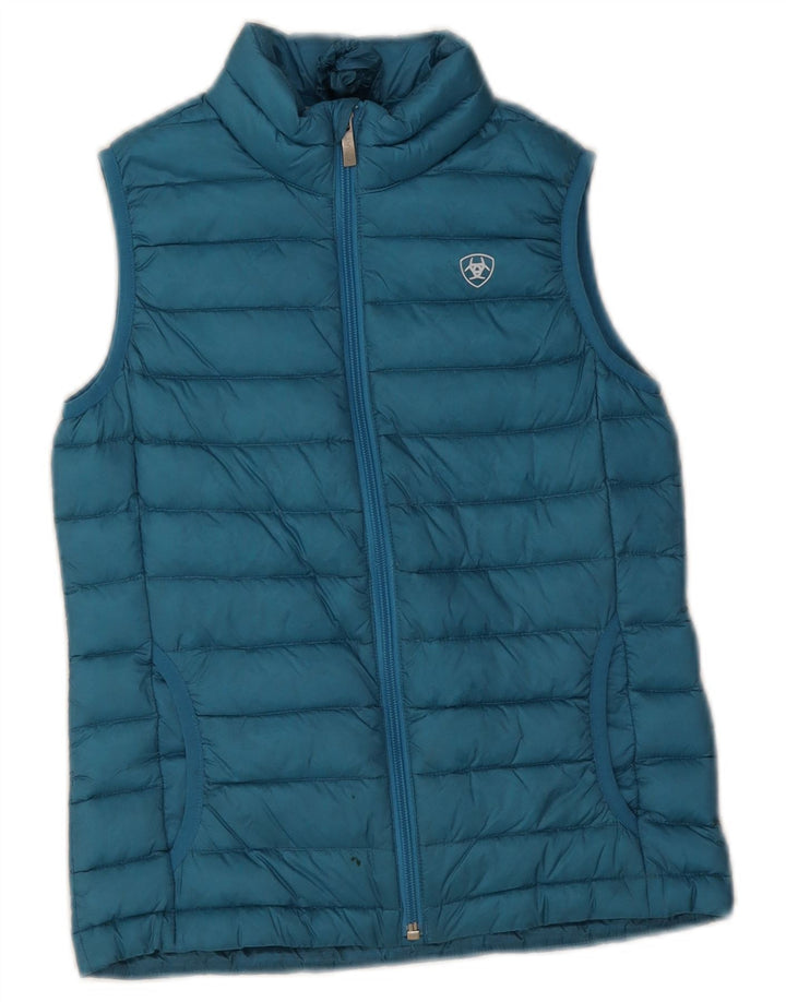 Ariat Girls Polstret Gilet 9-10 år Medium Blue Nylon