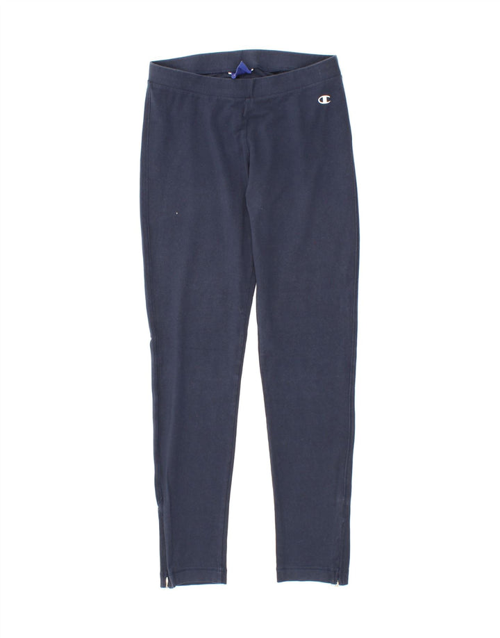 CHAMPION Womens Leggings UK 8 Small Navy Blue Vintage Champion and Second-Hand Champion from Messina Hembry 