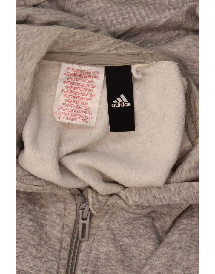 Adidas hættetrøje med lynlås til mænd Medium Grey Flecked