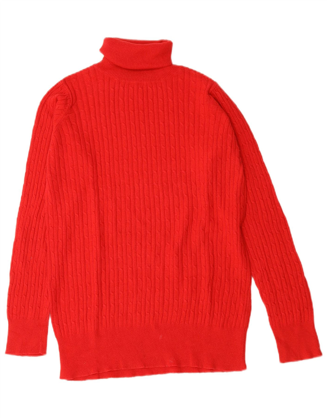 Zara Dame Rullehals Sweater UK 14 Stor Rød