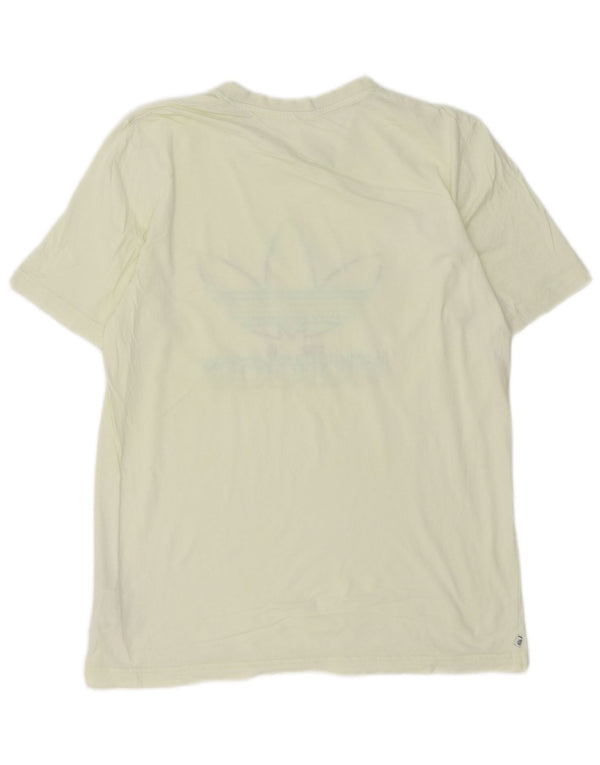 Adidas Herre grafisk T-shirt Top Medium Gul Bomuld