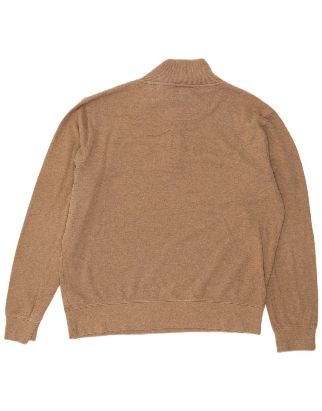 Gant Herre Zip Neck Jumper Sweater 3XL Beige Bomuld