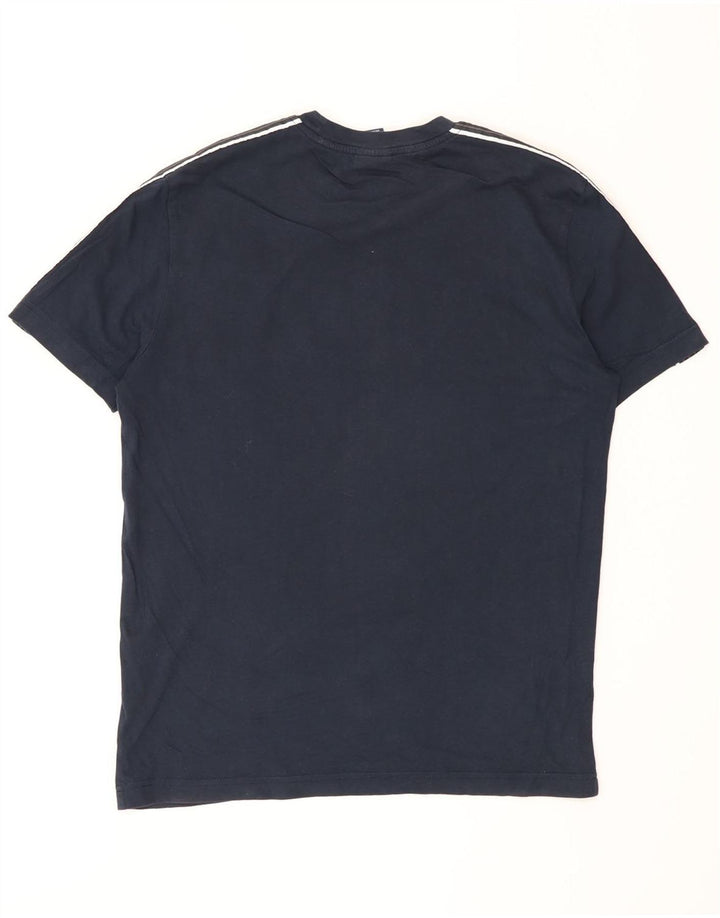 Champion Herre grafisk T-shirt Top Medium Marineblå Bomuld
