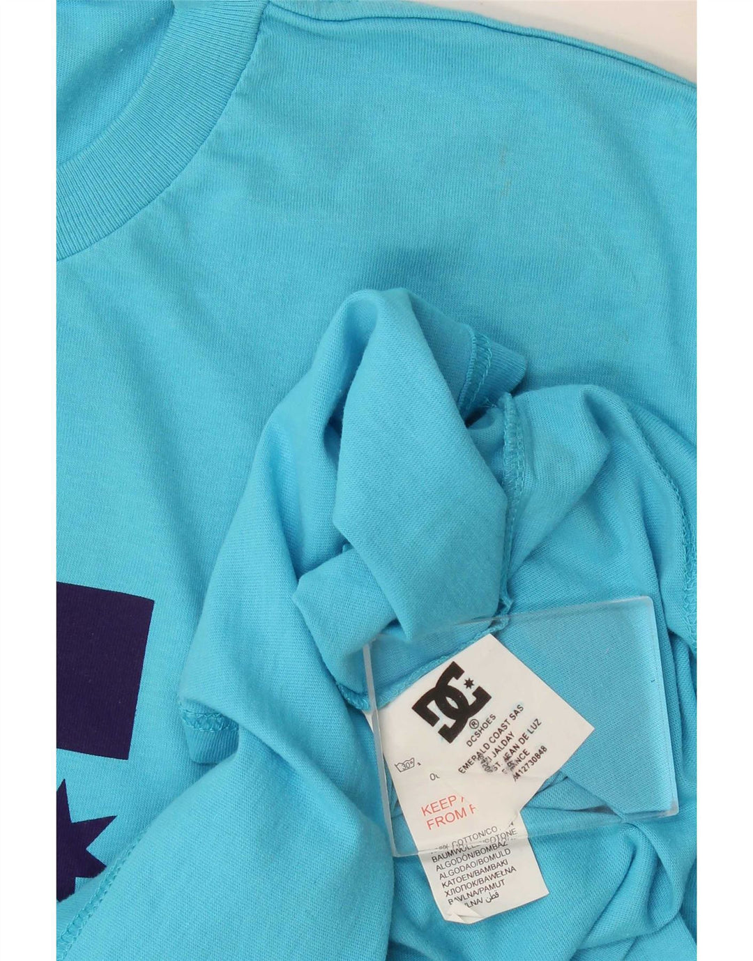 DC Herre grafisk T-shirt Top XL Blå Bomuld