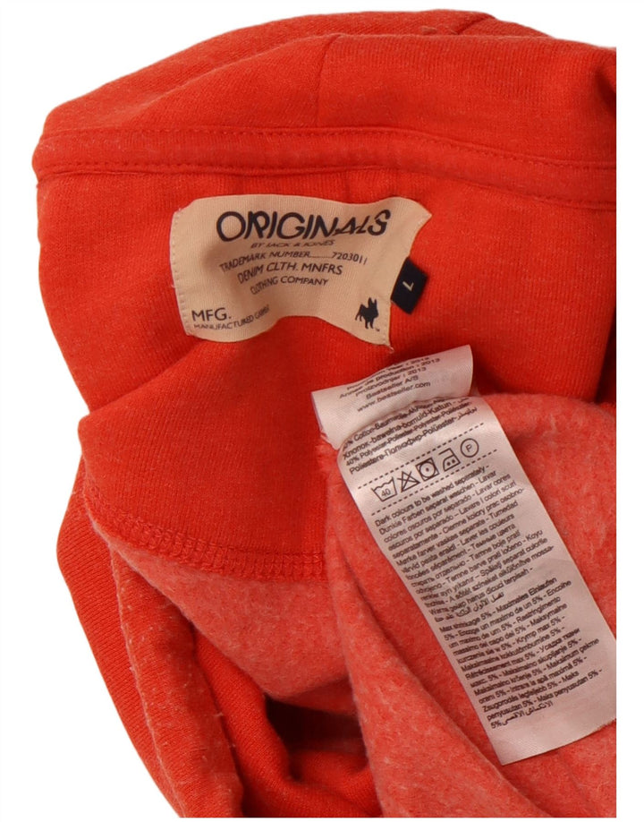 JACK & JONES Herre Rullehals Sweatshirt Jumper Stor Orange Bomuld