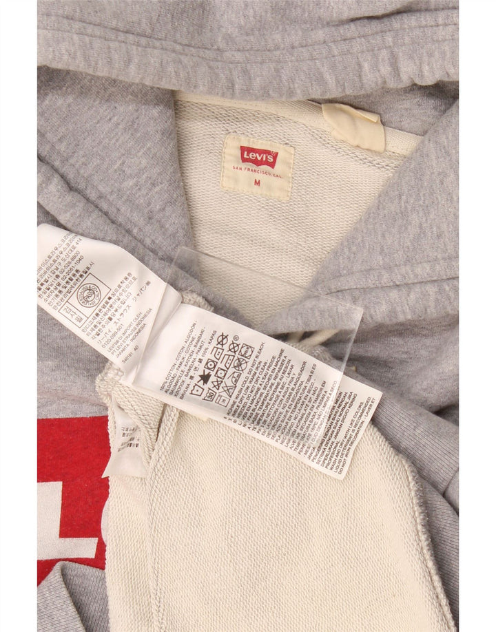 Levi's Grafisk hættetrøje til mænd mellemgrå flækket bomuld