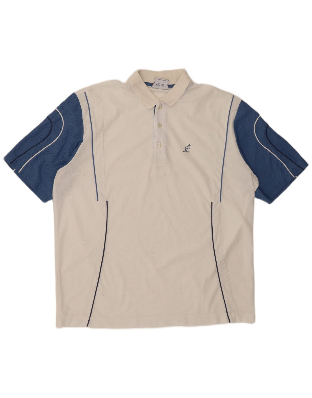 AUSTRALIAN L'ALPINA Poloshirt til mænd IT 56 3XL Hvid Colourblock Polyester