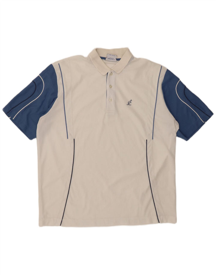 AUSTRALIAN L'ALPINA Poloshirt til mænd IT 56 3XL Hvid Colourblock Polyester