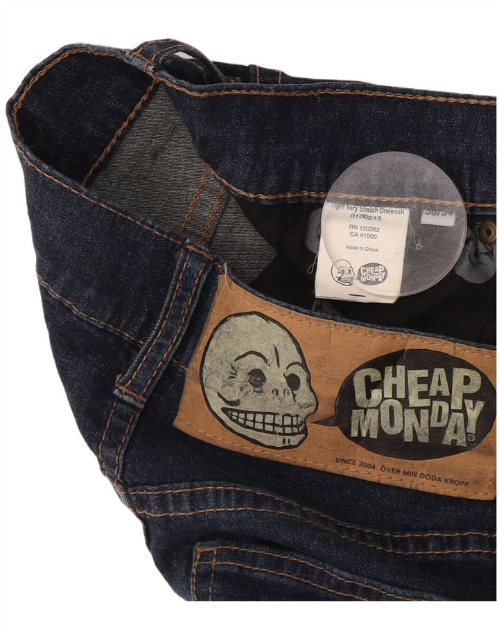 Billig mandag Dame Slim Jeans W30 L34 Marineblå Bomuld