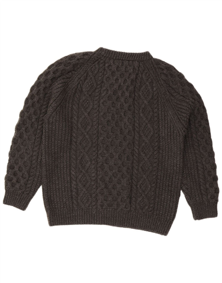 Vintage herre sweater med rund hals XL grå