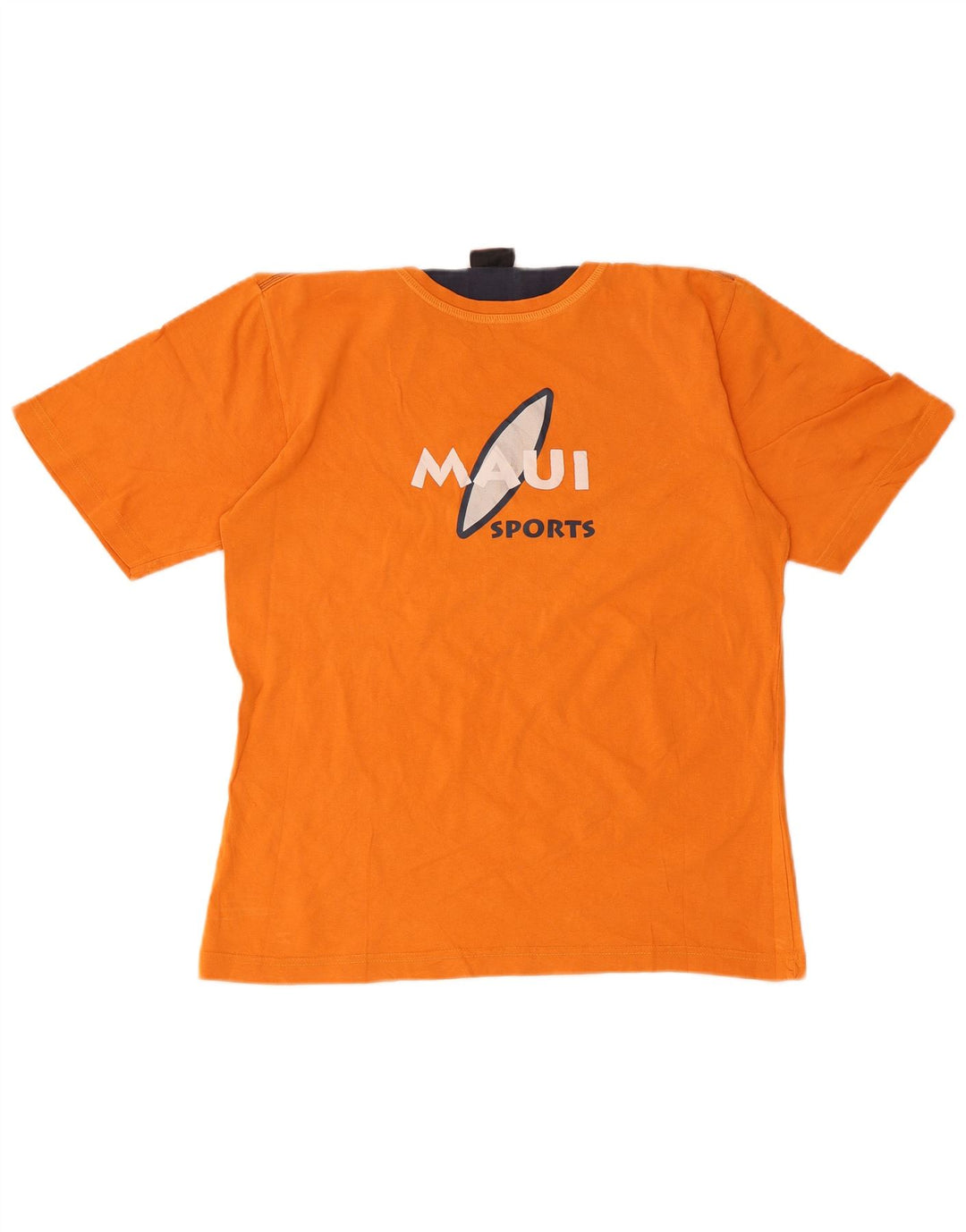 Maui and Sons Dame Grafisk T-Shirt Top UK 10 Small Orange Bomuld