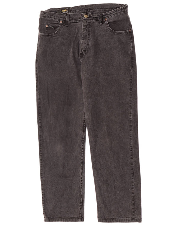 Lee Mens Brooklyn Straight Jeans W36 L30 Grå Bomuld