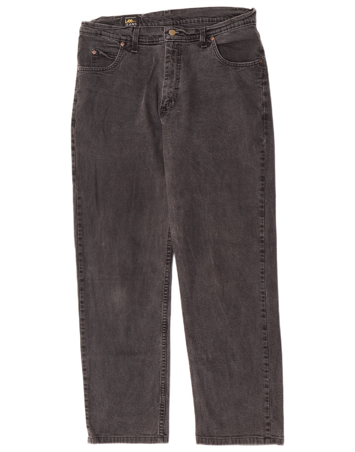 Lee Mens Brooklyn Straight Jeans W36 L30 Grå Bomuld
