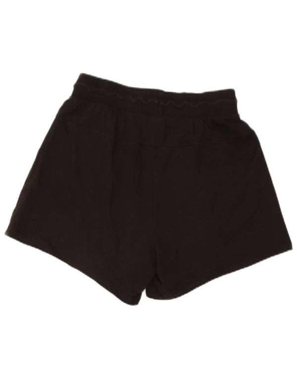 Puma Womens Graphic Sport Shorts UK 12 Medium Black Colourblock Cotton