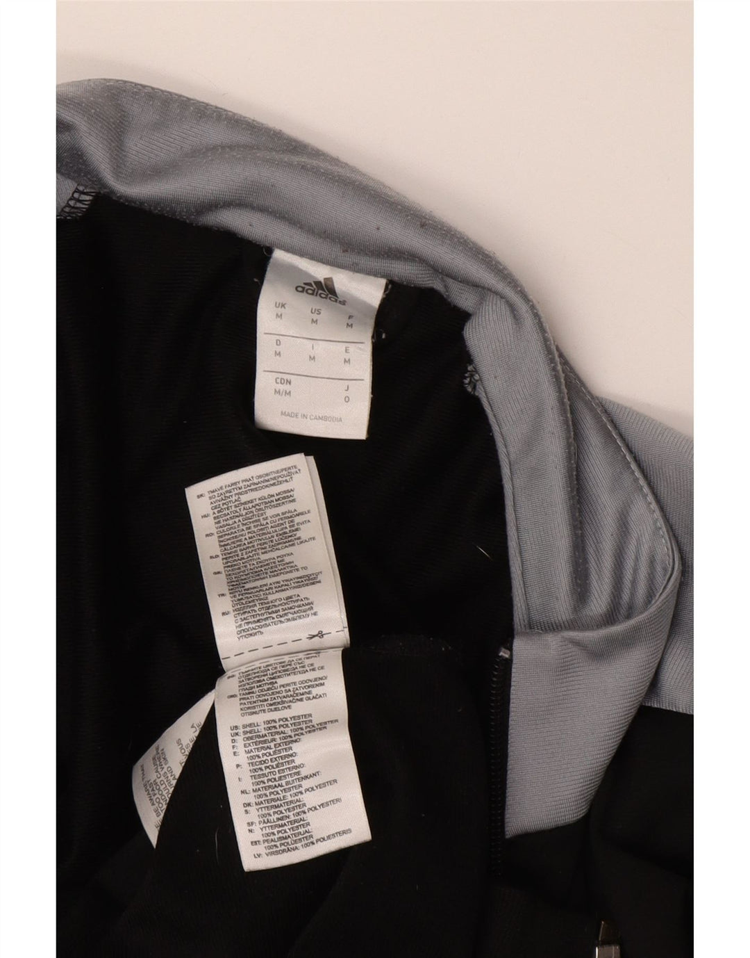 Adidas Træningsdragt til mænd Topjakke Medium Sort Colourblock Polyester