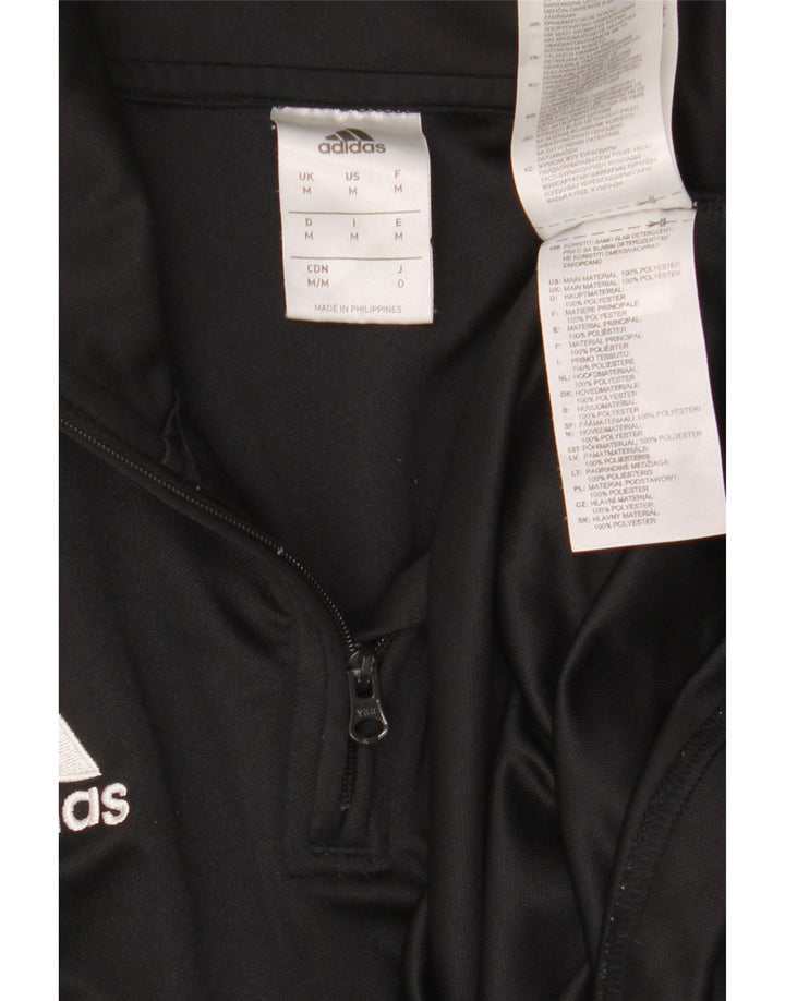 Adidas Herre Climalite Pullover Træningsdragt Top Medium Sort Colourblock