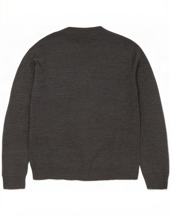 Pierre Cardin Herre Crew Neck Jumper Sweater Stor Grå Akryl
