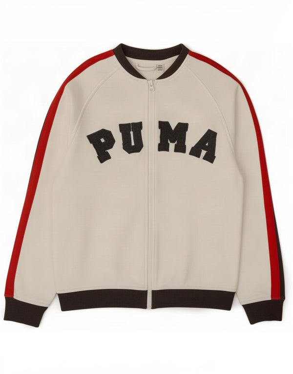 Puma piger grafisk træningsdragt topjakke 13-14 år Hvid Colourblock