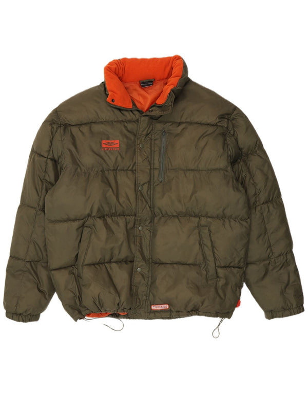 Umbro Herre hættepolstret jakke UK 44 2XL Khaki Nylon