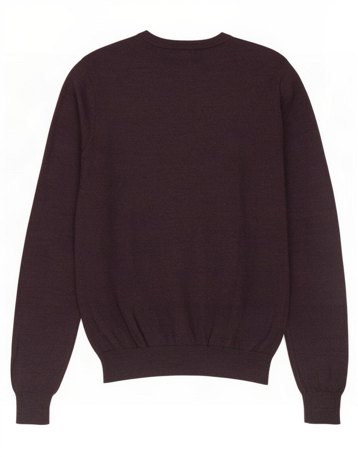 Dacks herre rund hals sweater stor lilla uld