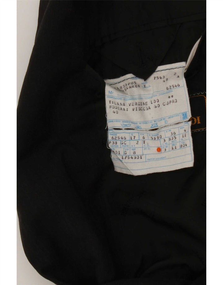 Trussardi Herre 2-knaps blazerjakke IT 48 Medium Sort Virgin Wool