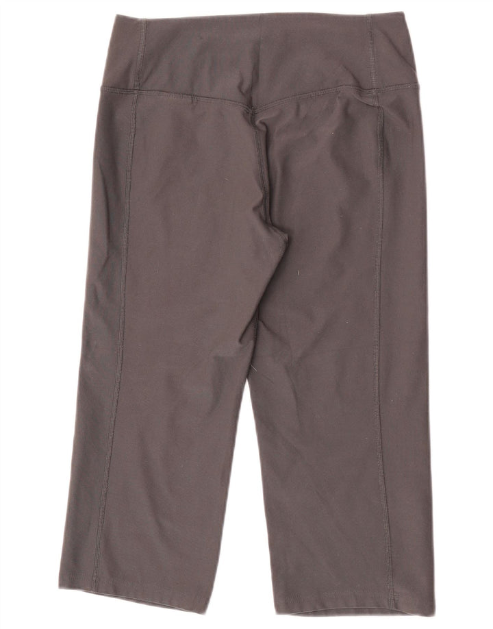 Nike Dame Dri Fit Capri Leggings UK 14 Medium Grey Polyester