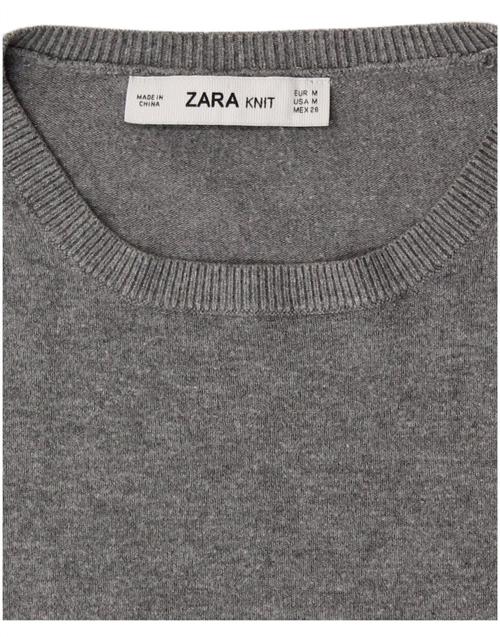 Zara Dametrøjetrøje med rund hals DK 12 Medium Grå