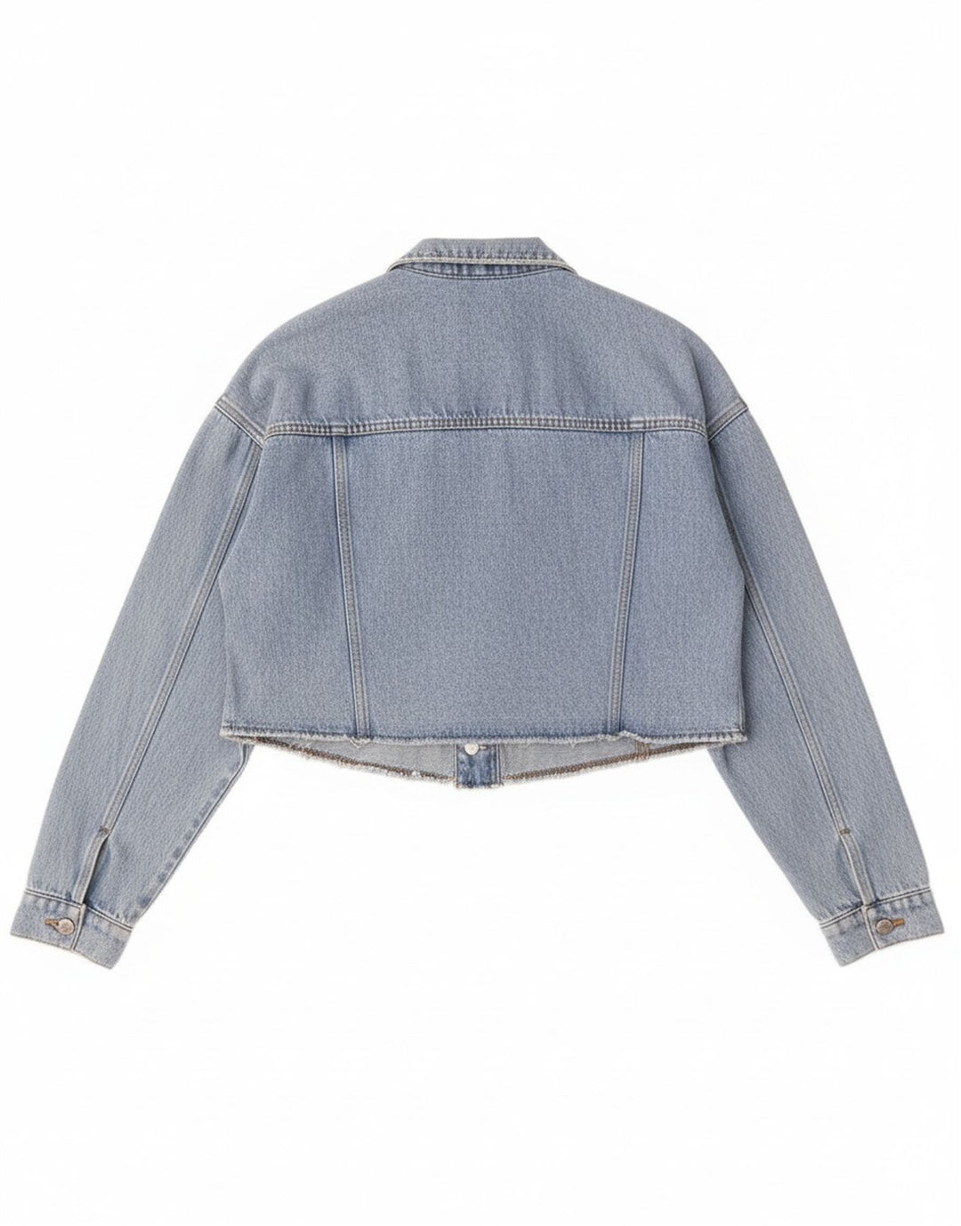 Esprit Womens Crop Oversized denimjakke UK 10 Small Blue Cotton