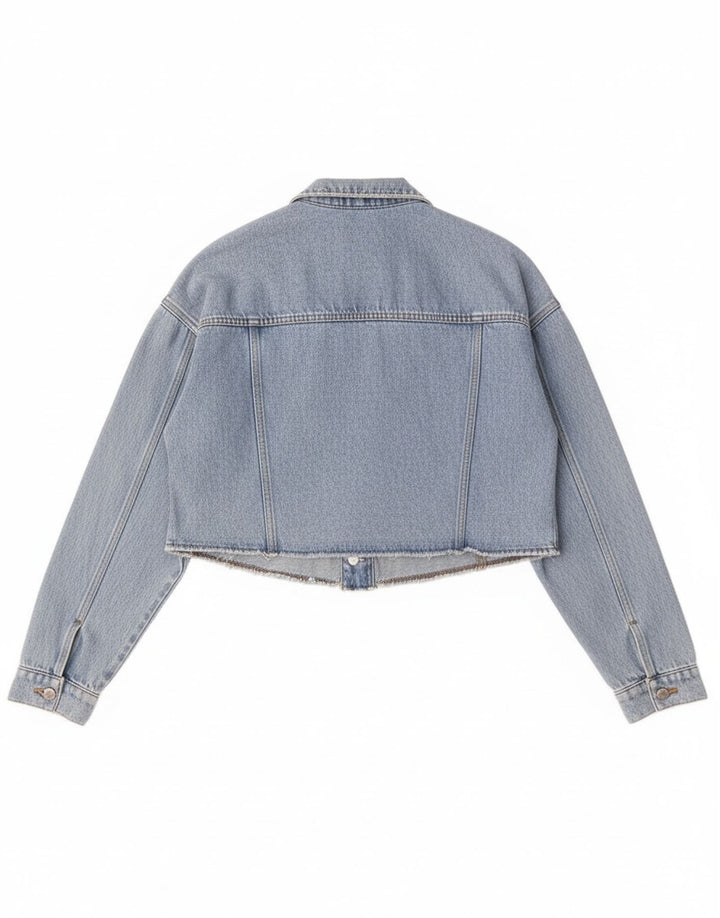 Esprit Womens Crop Oversized denimjakke UK 10 Small Blue Cotton