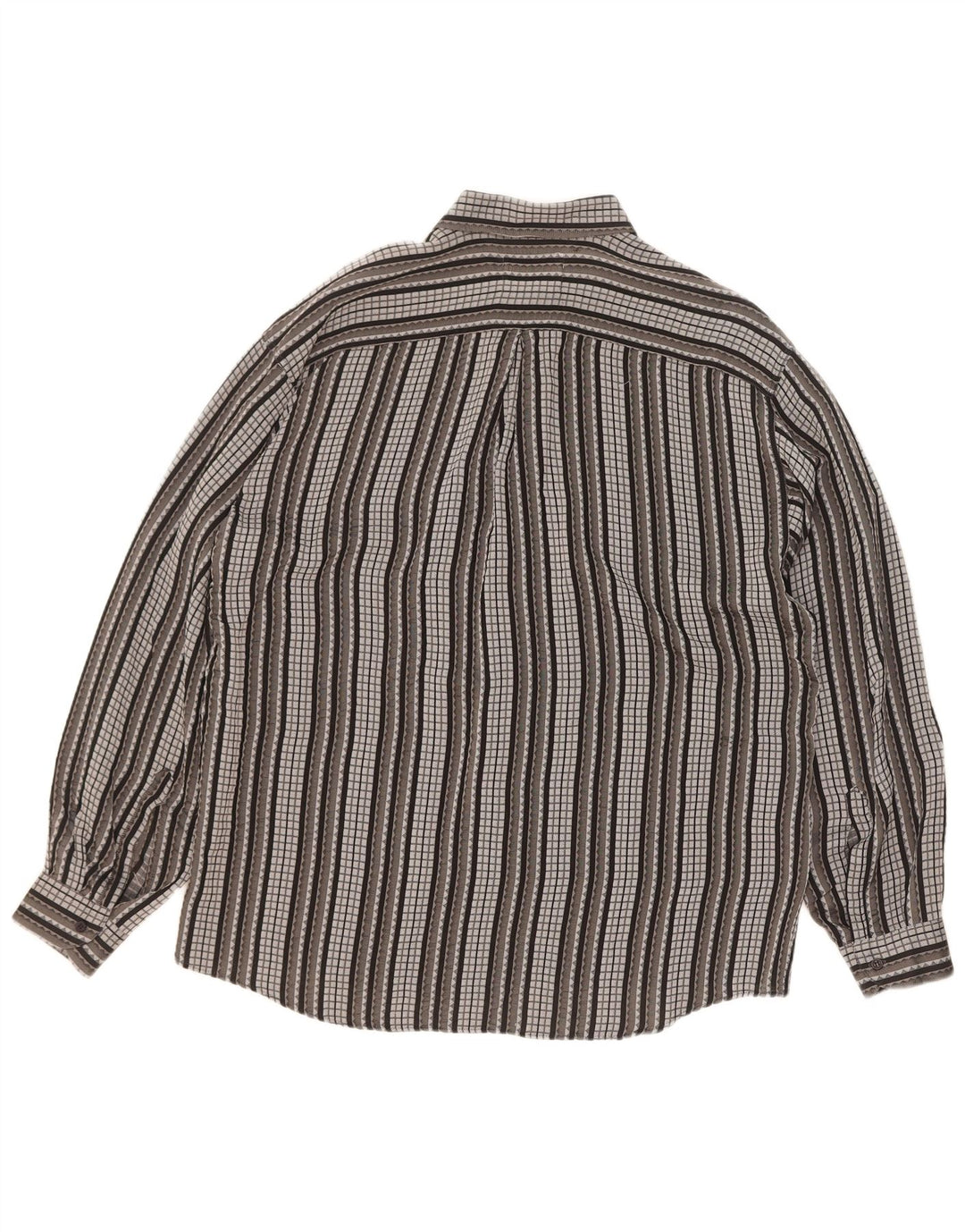 Vintage herreskjorte stor gråstribet acetat
