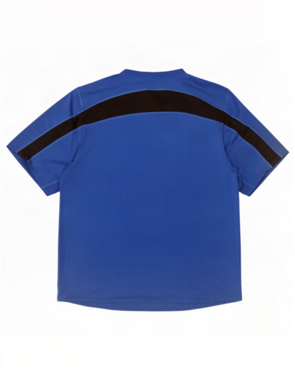 Adidas Herre T-Shirt Top 2XL Blå Colourblock