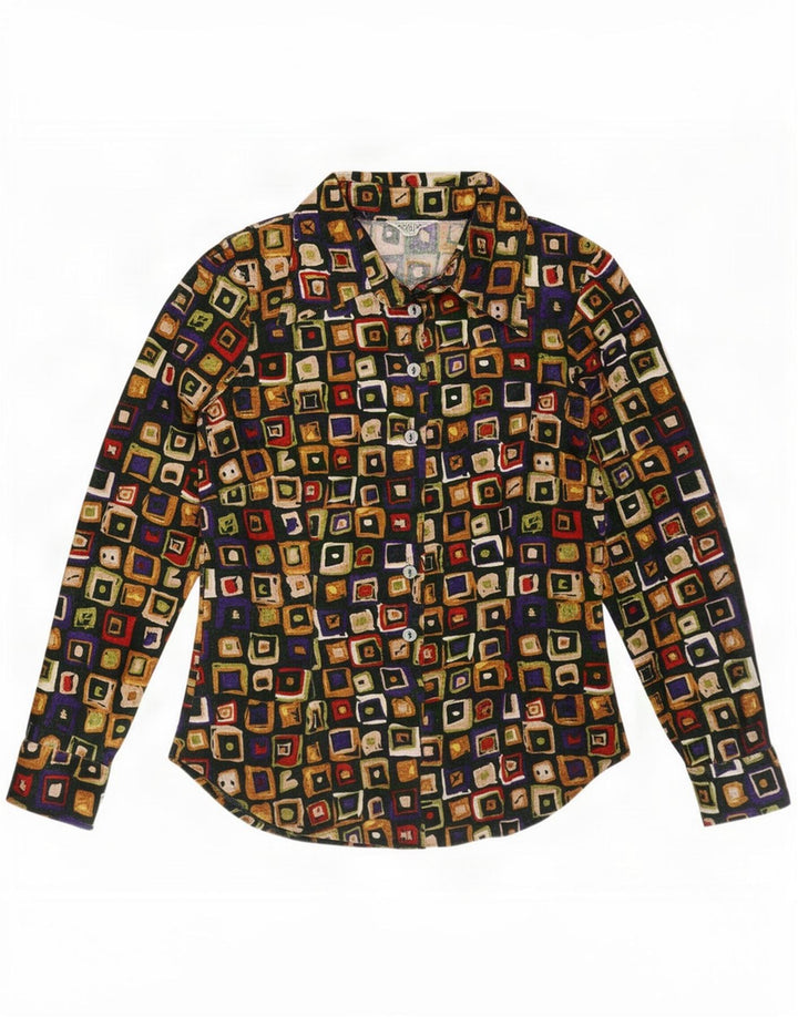 Piu & Dameskjorte UK 12 Medium Flerfarvet Geometrisk