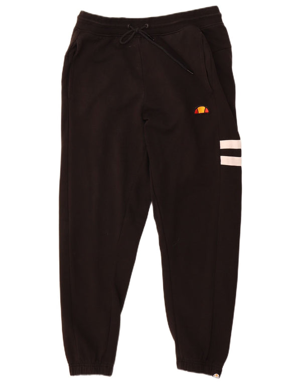 Ellesse Womens Træningsdragt Bukser Joggers UK 14 Large Black Bomuld