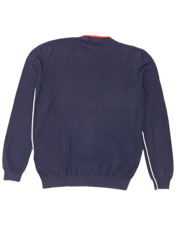 Murphy & Nye Herre Sailmakers V-hals sweater Stor marineblå bomuld